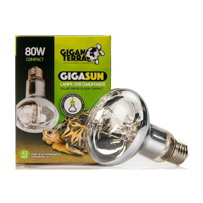 Ampoule UVB UVA et chaleur (3en1) Gigasun 80watts - Giganterra