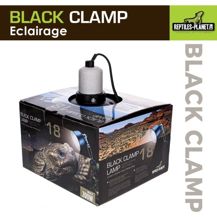 Black Clamp 14 (D14 x H16cm) - Reptileplanet