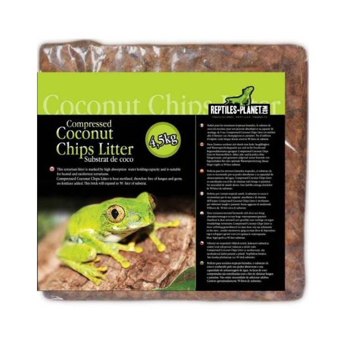 Litière Cocochips compressée 4.5kg - Reptilesplanet